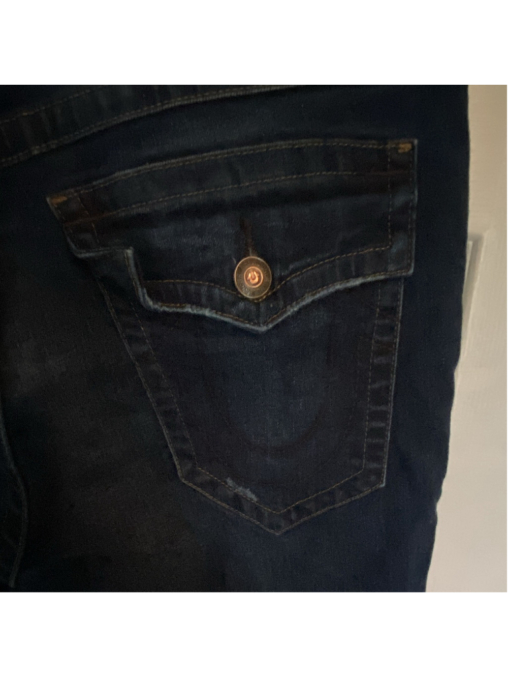 True Religion Ricky FLAP Relaxed Straight Men’s Distressed Jeans 38x31 - Picture 4 of 7